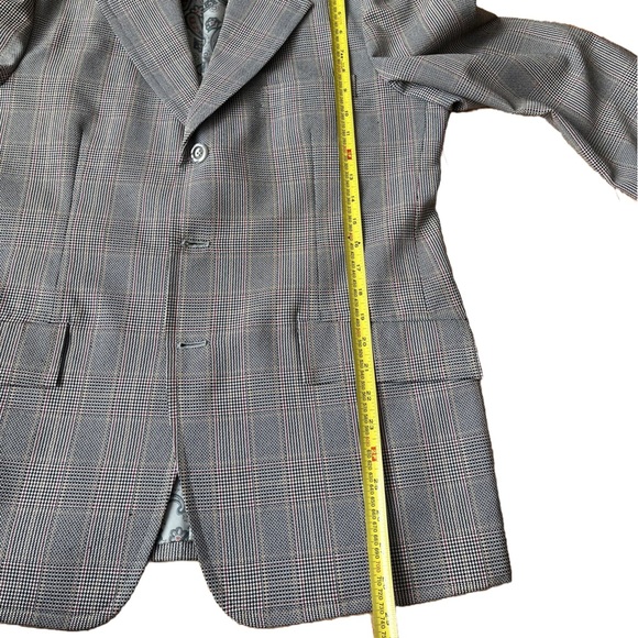 Vintage 1980s Impex International Blazer Hand Tailored Glen Plaid, 40R - Picture 10 of 11